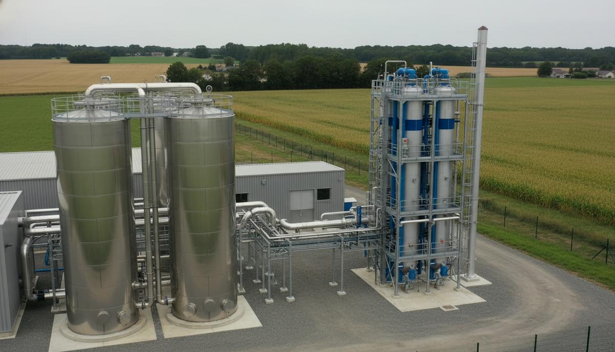 «Weltec и AgriPower: десять лет сотрудничества и три новые станции во Франции» Современная биогазовая установка во французской сельской местности с резервуарами из нержавеющей стали и оборудованием для очистки газа