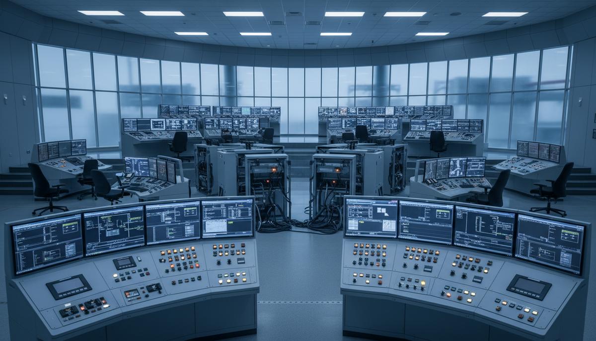 Fortum выбрал Valmet для модернизации системы управления на энергообъекте в Европе Центр управления энергетическим объектом с мониторами систем автоматизации и пультами оператора